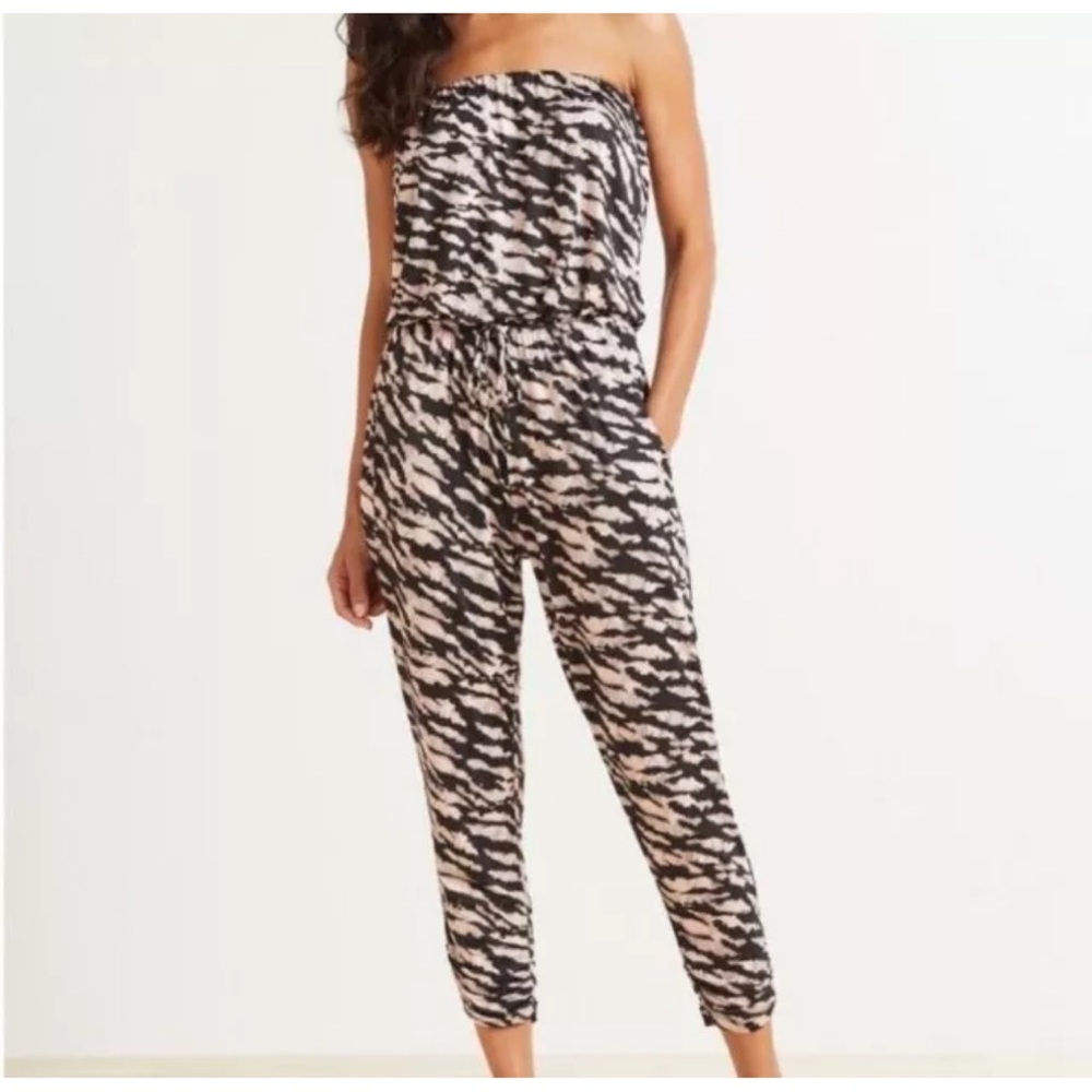 Stylish Black and Cream Jumpsuit